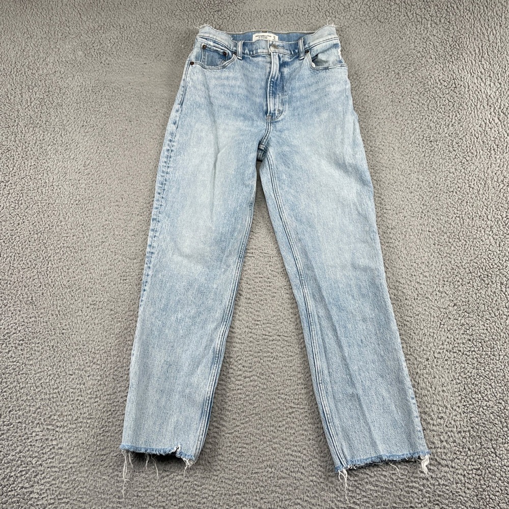 Abercrombie & Fitch Jeans Womens 27/4R Light Blue The 90s Straight Ultra High